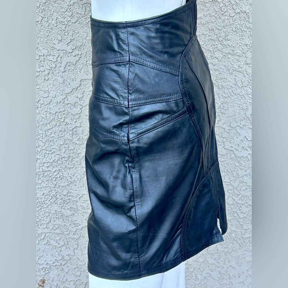 1980 Winlit Vintage Leather Jacket & Skirt sz M EUC - Picture 13 of 14